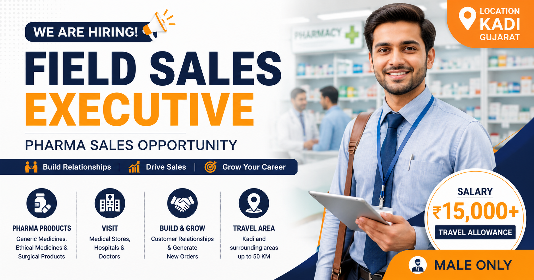 You are currently viewing Field Sales Executive Job in Kadi (Male Only)